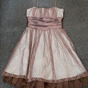 Morgan & Co. Blue and Brown Dress Size: 3/4